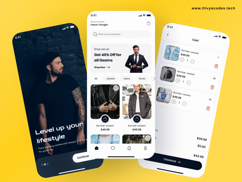 E Commerce Fashion app ui in flutter