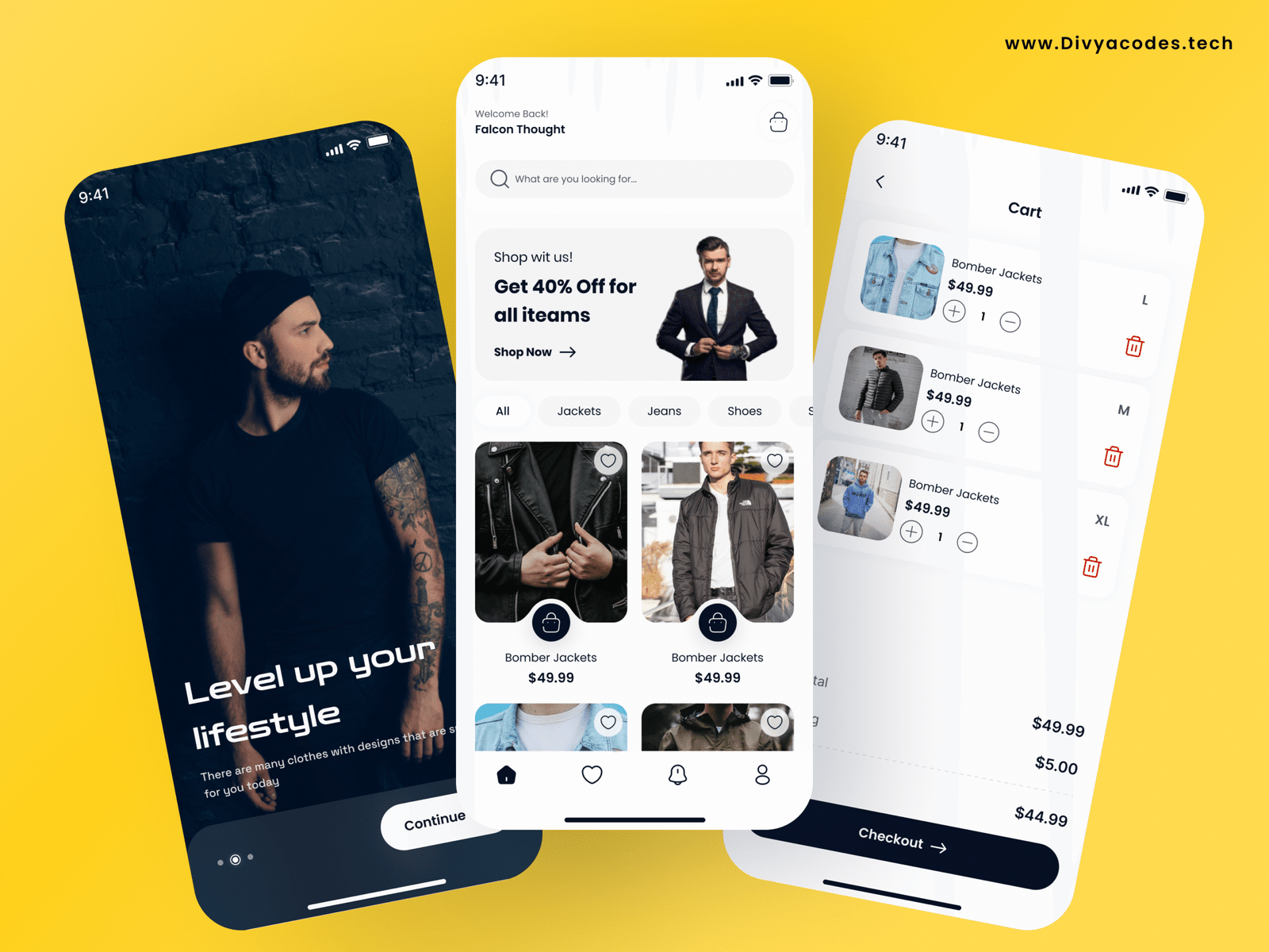 E Commerce Fashion app ui in flutter