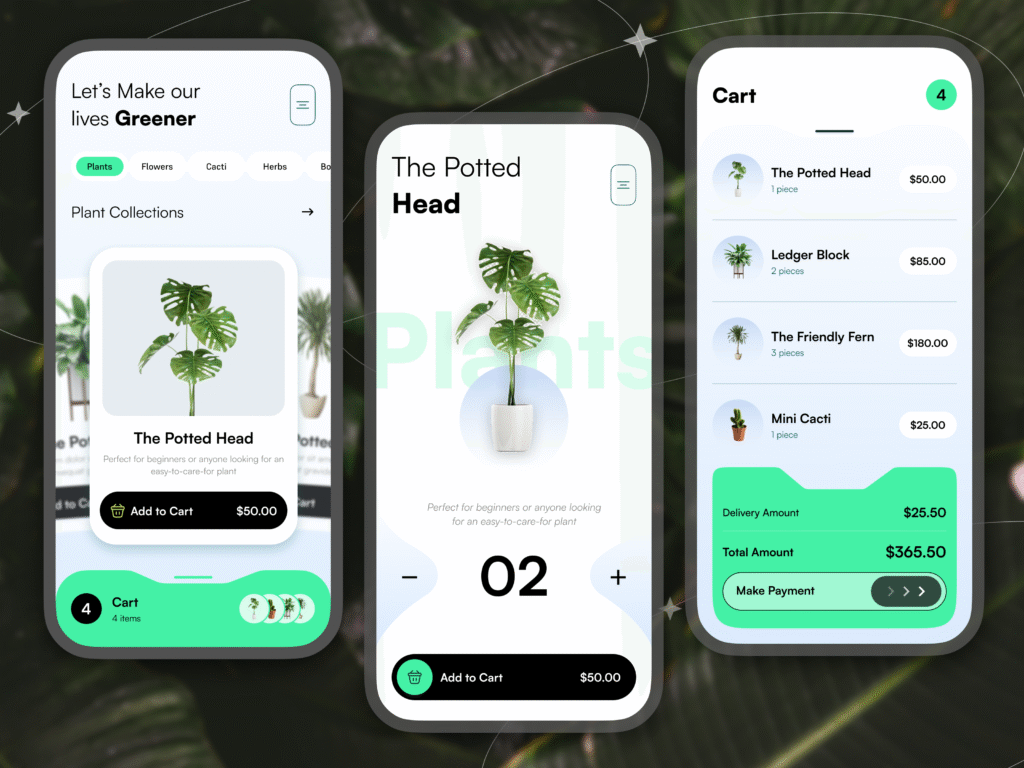 Plant App animated Ui in Flutter source Code