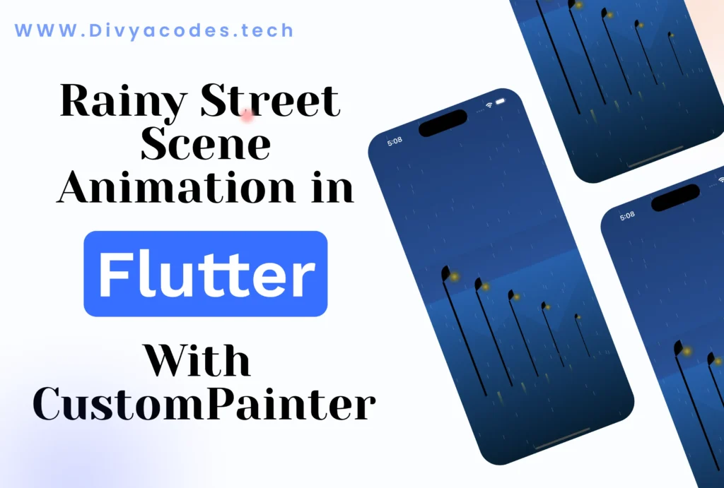 Rainy street Animation in Flutter